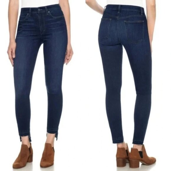 Anthropologie Joe’s Jeans Women’s Skinny Jeans Flawless Charlie High Waist Dark - Picture 3 of 16